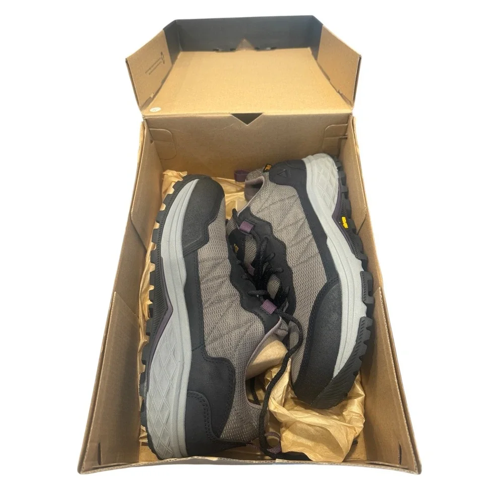 Teva Women's Gray Black Purple Trail Hiking Shoes Vibram Sole Size 11 Outdoor